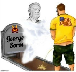 Patriot pays respects to Soros Meme Template