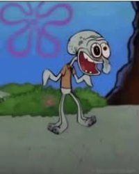 Crazy Squidward Meme Template
