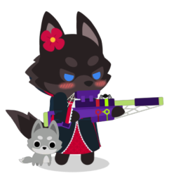 Rosie Wolfhead with a Spider Gun Meme Template