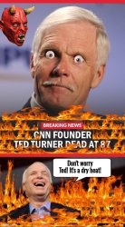 Ted Turner in Hell Meme Template