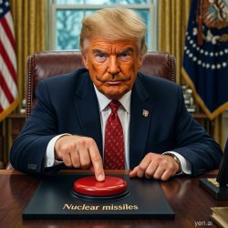 Donald Trump Orange Clown nuclear missiles Meme Template