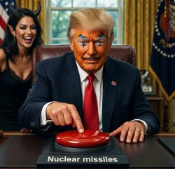 Donald Trump Orange Clown nuclear missiles Meme Template
