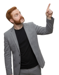 Randall Daniels pointing up Meme Template