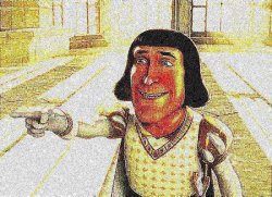 Deep-fried Farquad point Meme Template