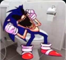 Sonic.EXE taking a shit Meme Template
