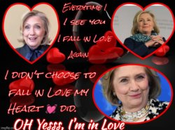 Hillary Heart Throb I'm so in Love Meme Template