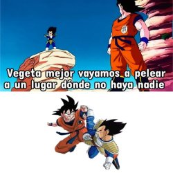 Goku y Vegeta lugar vacio Meme Template