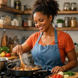 Black mother cooking Meme Template