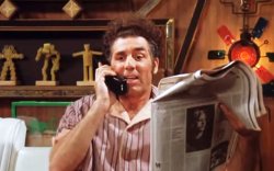 Kramer Movie Phone Seinfeld Meme Template