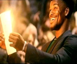Guy holding glowing paper Meme Template