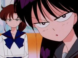 Angry Rei and Makoto Meme Template
