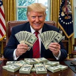 Donald Trump Mammon Worshiper King Money Rich Elite Meme Template