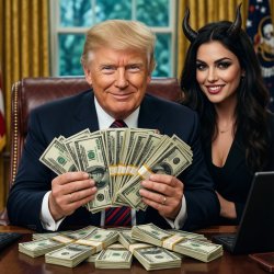 Donald Trump Mammon Worshiper King Money Rich Elite Meme Template