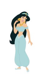 Princess Jasmine in her Hair Down Meme Template