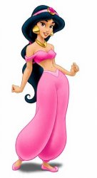 Princess Jasmine Wearing a Pink Outfit Meme Template