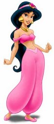 Princess Jasmine Wearing a Pink Outfit Meme Template