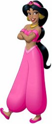 Princess Jasmine Wearing a Pink Outfit Meme Template