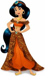 Princess Jasmine Wearing Orange Meme Template