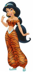 Princess Jasmine Wearing Tiger Outfit Meme Template