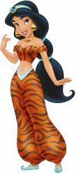 Princess Jasmine Wearing Tiger Outfit Meme Template