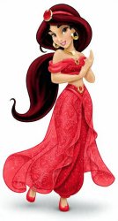 Red Princess Jasmine Meme Template