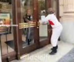 Jesus breaking into the Scientology Building Meme Template
