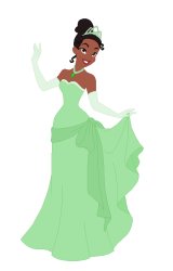 Princess Tiana Wears a Different Green Dress Meme Template