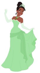 Princess Tiana Wears a Different Green Dress Meme Template