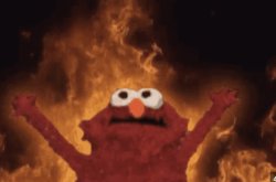 ELMO fire Meme Template