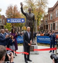 Dingle Barry Obama Statue Meme Template