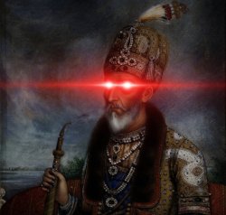 Aurengzeb Laser Eyes Meme Template