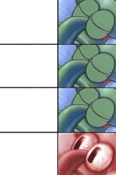Squidward Sleeping 3x Meme Template