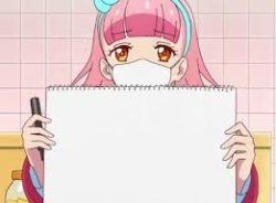 Anime girl with a sign Meme Template