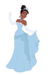 Princess Tiana in her Blue Dress Meme Template