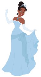 Princess Tiana in her Blue Dress Meme Template