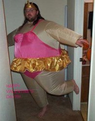Guy in inflatable tutu suit Meme Template