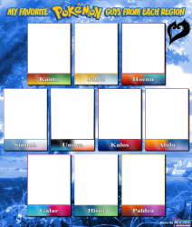 Favorite pokemon boys from each region Meme Template