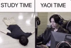 Study time vs yaoi time Meme Template