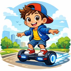 Little  boy on a hoverboard Meme Template