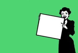 Woman Holding Empty Board Meme Template