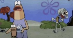 Squidward insane Meme Template