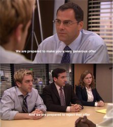 office negotiation Meme Template