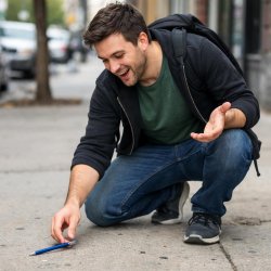 me finding a pen on the ground and I had nothing to write with n Meme Template