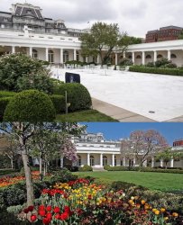 Rose Garden Before and After Trump Meme Template