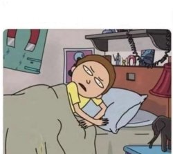 Sleeping Morty Nightmare Meme Template