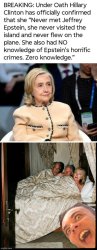Hillary in bed with Epstein Meme Template