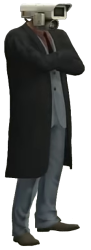 Blue Suited Cameraman Meme Template