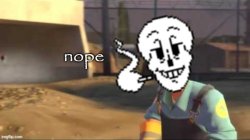 underswap papyrus says "no" Meme Template