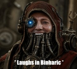 Skitarii Laughs in Binharic Meme Template