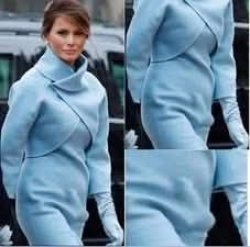 Melania trump with a package Meme Template